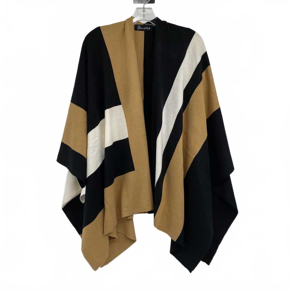 Parrish LA Brown Black Knit Shawl Shrug | One Size Regular